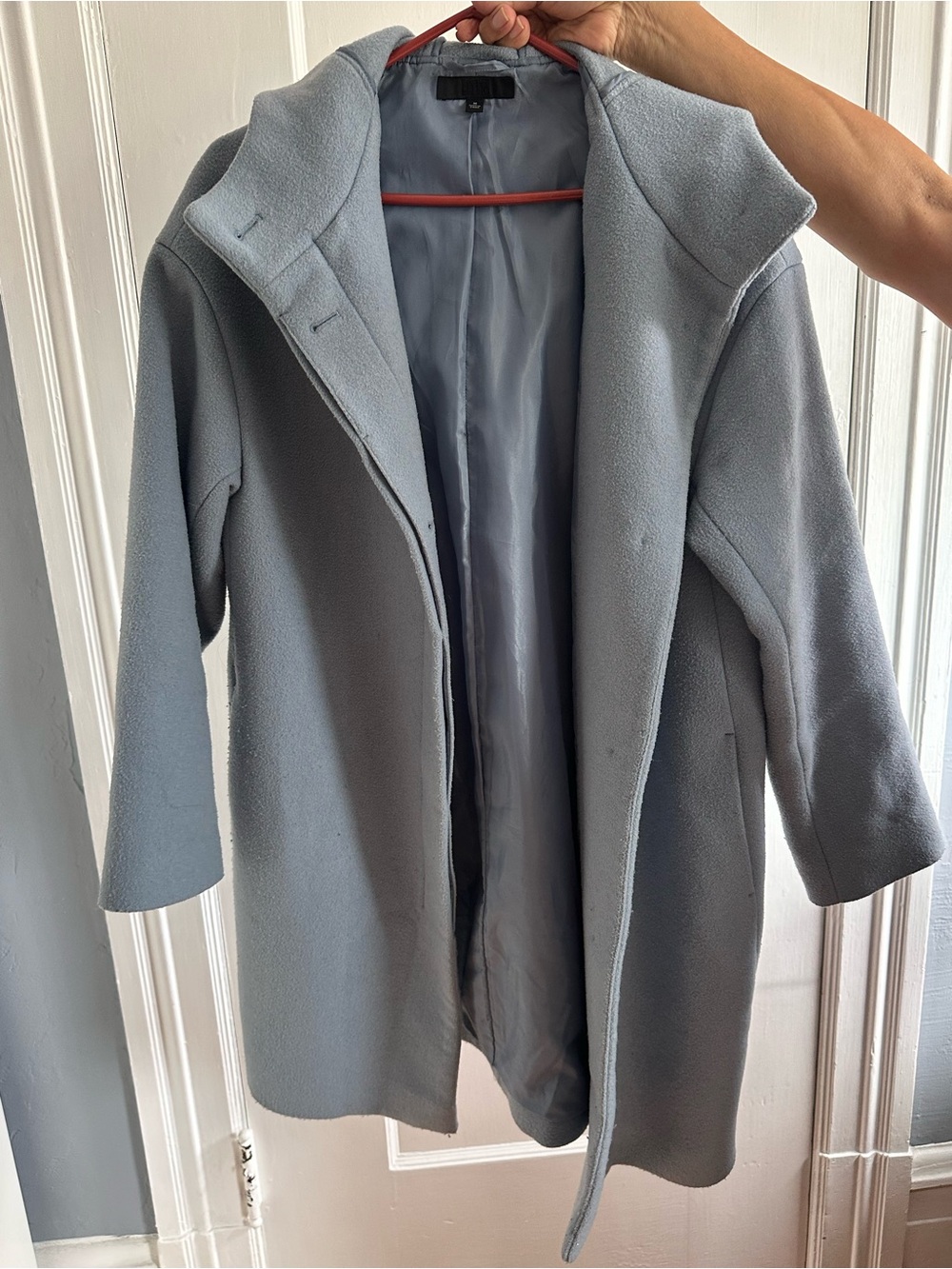 UNIQLO - Women’s Light Blue Wool-Blend Coat
